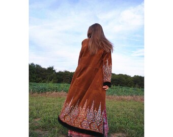 Purple Haze - Penny Lane Coat, Afghan Coat, Shearling Coat, Embroidered, Almost Famous Coat, Faux Shearling