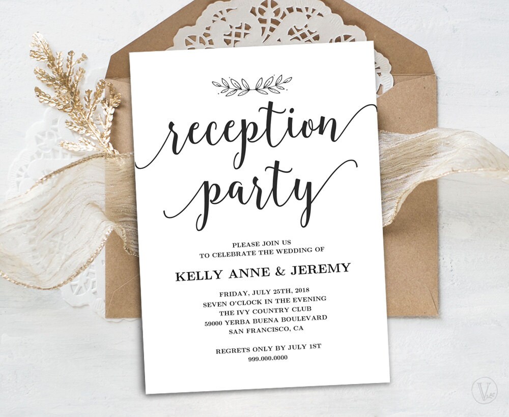 Marriage And Reception Invitation 4