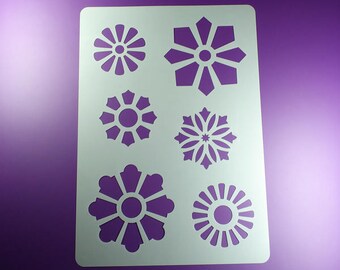 Template Rosette 6 Blossoms Japanese Asia-BA50