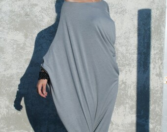 Long Dress / Oversize Midi Tunic / Midi Dress / Loose Dress / Caftan Dress / Unique Tunic / Asymmetric Top / Marcellamoda - MD0011
