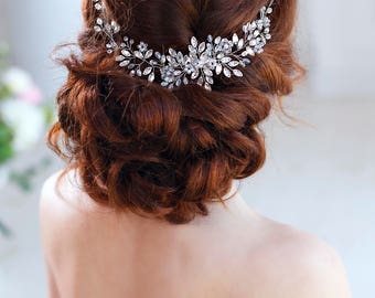 Wedding hair accessories Bridal hair piece Wedding headband Crystal hairpiece Rhinestone headpiece Bridal Hair Jewelry Bridal Headband Vine