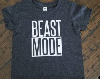 Beast Mode Toddler Shirt - Toddler / Kid gift shirt funny/ dark grey