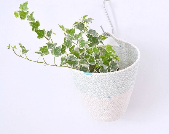 Hanging baskets, Hanging storage, Rope baskets, Nursery decor, Toys basket, Cotton baskets, handle basket, Hanging cotton pot, Home storage