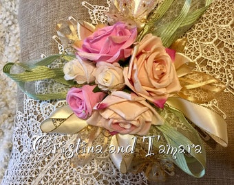Shabby chic ruffled cushion covers