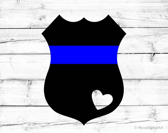 Download Police Badge Svg Police Badge Heart Svg Blue Lives Matter Svg