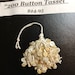 Scisssor Fob and free gold stork scissors...200 plus vintage inspired button tassel