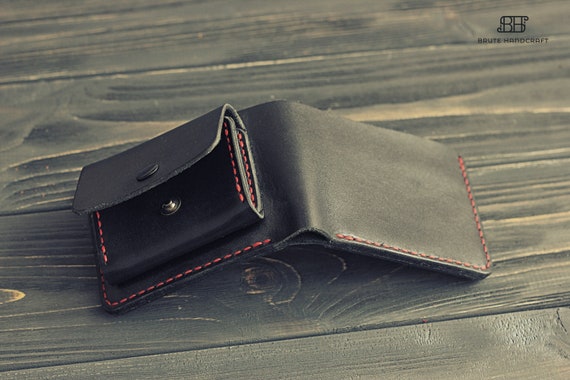 Personalized leather Coin Purse, Leather Coin Pouch, Leather Coin Case, Leather wallet with coin pocket