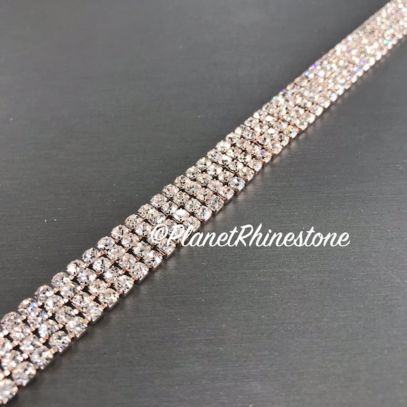 Rose Gold Simple Crystal Trim #T-D