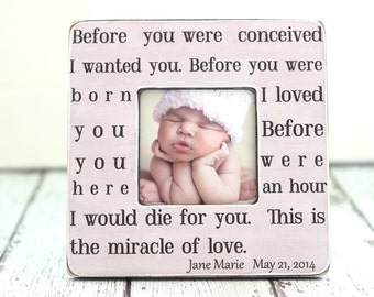 Gift New Mom Baby Child Personalized Quote Picture Frame Mom Mother Grandma Nana