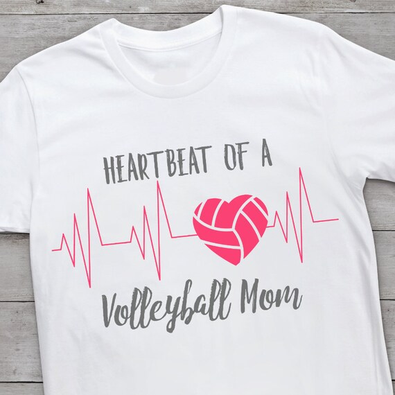 Download Volleyball Heartbeat SVG - Volleyball Mom SVG - Volleyball ...