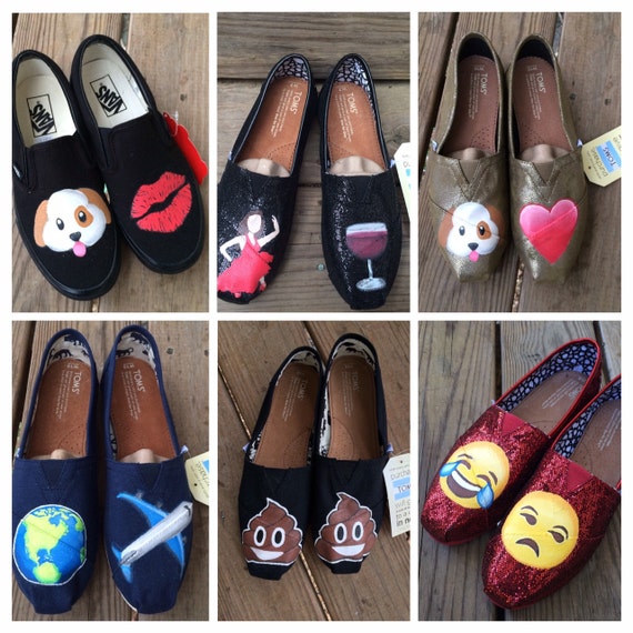 Custom Emoji Toms Shoes Choose Any TWO Emojis