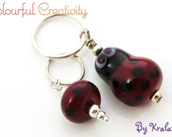 Stitch marker Lady bug set - big