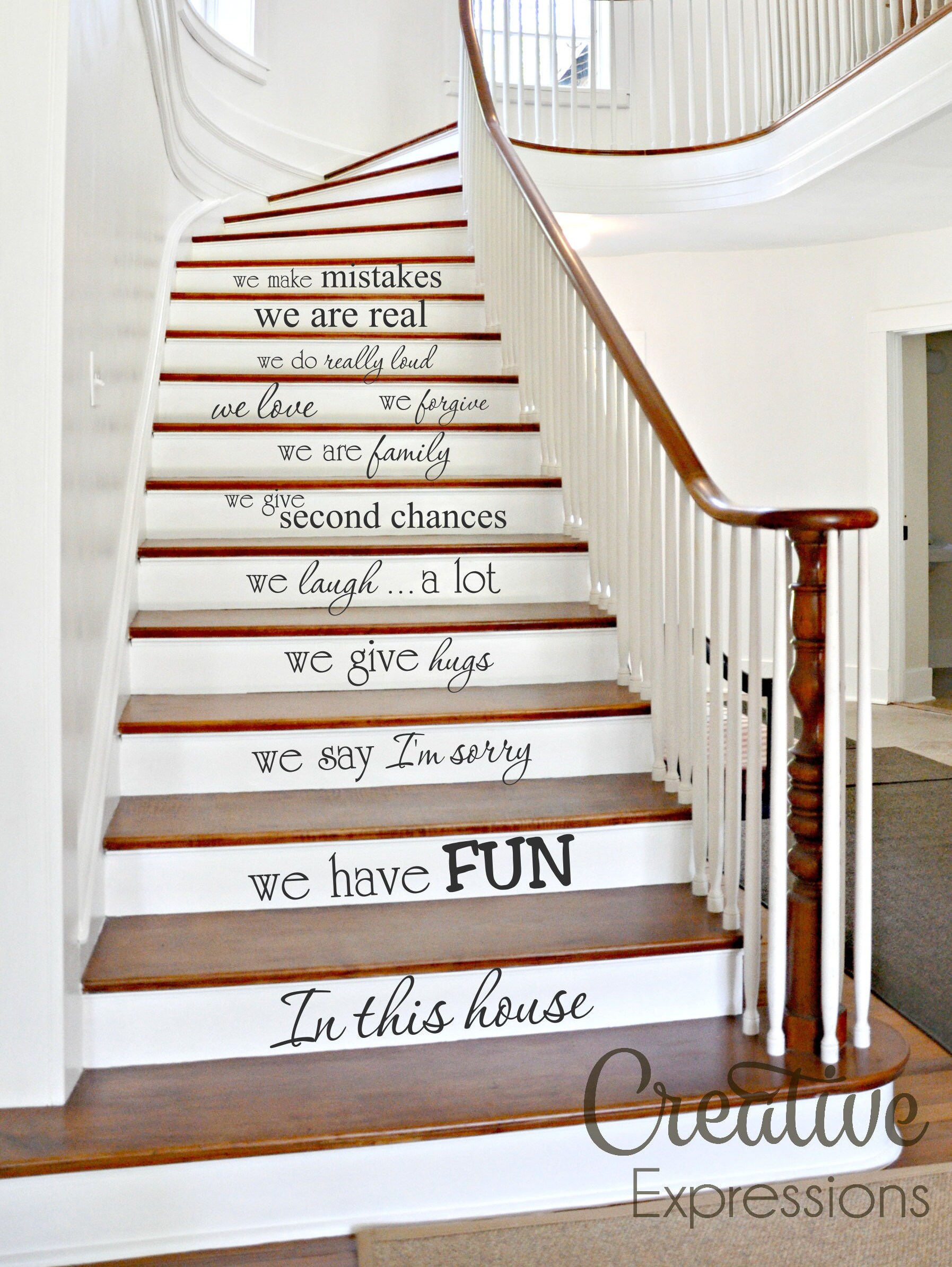 We Do Stair Decals In This House Family Wall Decals