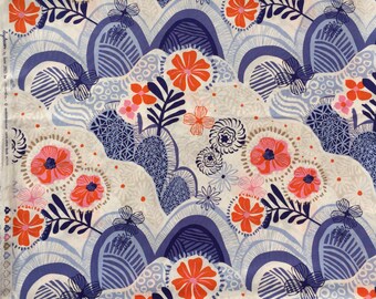 Daydream Kate Spain Hills Valleys ink & pink moda fabrics FQ or more