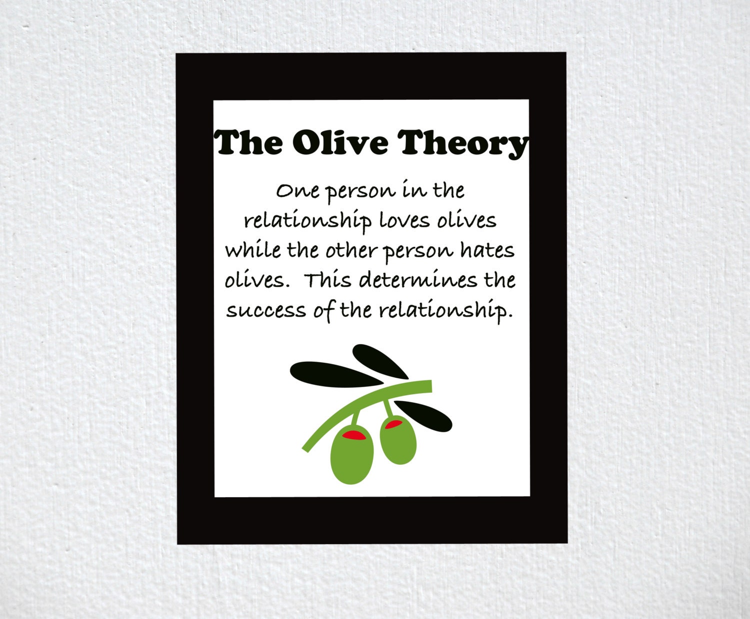 How I Met Your Mother Olive Theory print poster