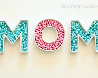 Ceramic LETTER Candy Dishes Wedding,Mother's Day, Graduation, Showers, Reunions, Baptism, Birthdays