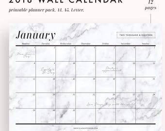 printable desktop calendar 2018