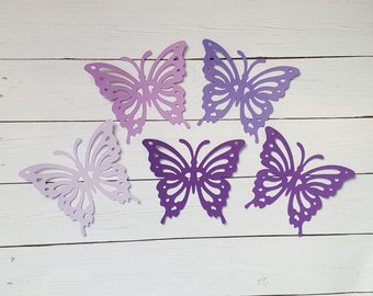 Purple paper butterfly die cuts Purple butterfly cutouts big butterfly die cuts Paper butterflies Butterfly confetti Purple