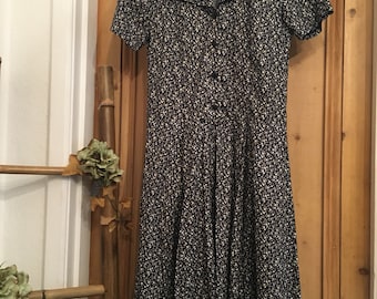 Vintage Laura Ashley Floral Dress Size 10