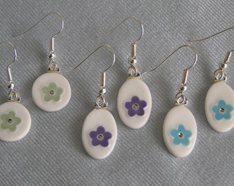 Handmade porcelain earrings