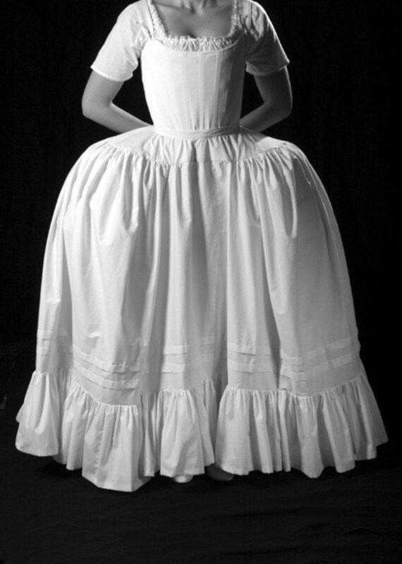 18th century Marie Petticoat white off white