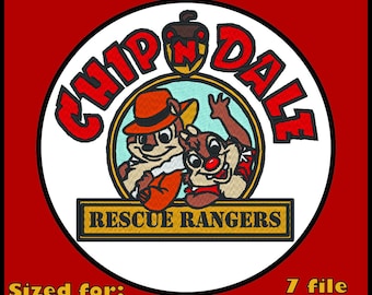 Chip and Dale Rescue Rangers Medium - Machine Embroidery File Download Digital Download