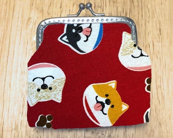 Shiba Inu & Husky 8.5cm square coin pouch