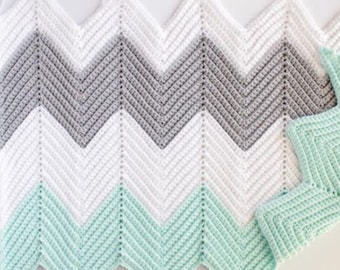 Crochet Chevron Blanket Pattern