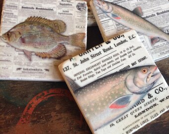 The Fisherman - stone coaster set