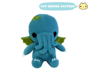 Cthulhu Sewing Pattern, Cthulhu Plush Toy PDF, Monster Sewing Pattern, Cthulhu Pattern, Stuffed Monster, Plush PDF Pattern, Cthulhu Toy