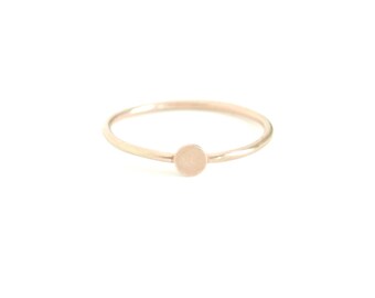 Thin Gold Ring, Dainty Gold Dot Ring, Minimalist Ring, 14k Gold Fill Stackable Ring, Tiny Dot Stacking Ring - Confetti Dot Ring