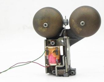 Salvaged Vintage Dial Phone Bell Part Repurpose Assemblage Steampunk Craft Robot Supply