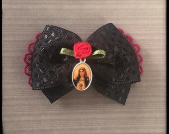 Hair clip bow Ave Maria