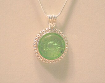 Mint Green Intaglio Pendant