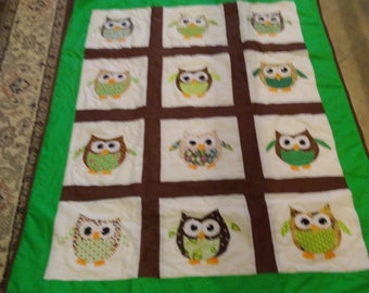 lap/crib appliqued quilt
