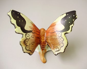 Vintage HUNGARIAN porcelain figurine,butterfly,hand painted