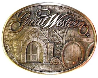 O.C. Tanner Great Western Brewing Company Brass Belt Buckle