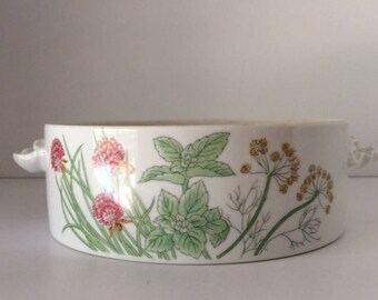 Round Porcelain Casserole Dish | Shafford | USA | Vintage