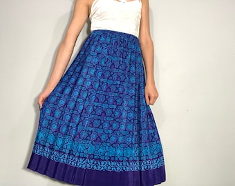 1980s pleated midi skirt