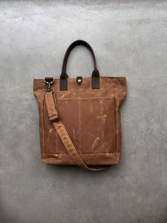 Mens Canvas Tote Bag With Leather Handles | Paul Smith