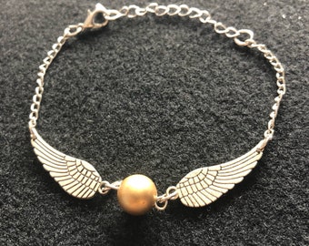 Harry Potter Bracelet | Golden Snitch Bracelet | Quidditch Bracelet Wristlet | Harry Potter Jewelry | Best Friend Gifts | Gift for her
