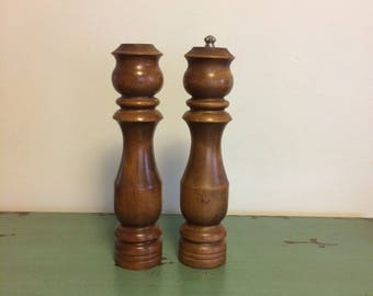 Wooden salt and pepper shakers