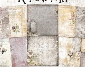 Blue Fern Remnants Collection 12 x 12 Scrapbook Paper Pad Full Collection Pack, 2-Each Of 10 Designs, 20 Double Sided Papers Total