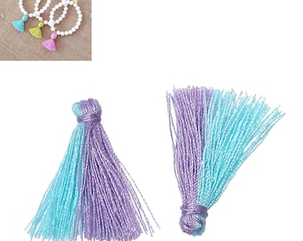 20 charms 25mm - blue/purple-SC64878 Polyester fringe tassels-