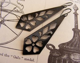 Victorian Goth Earrings Mourning Jewelry Neo Victorian Womens Jewelry