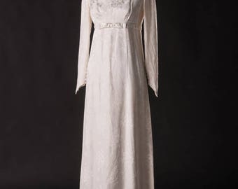 Beautiful Brocade 60s Wedding Dress