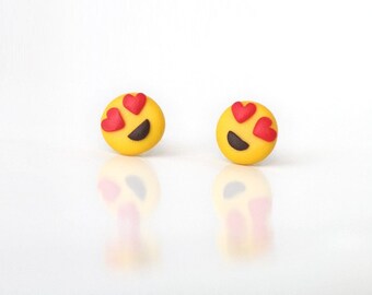 Emoticon - heart - designer lightweight earrings
