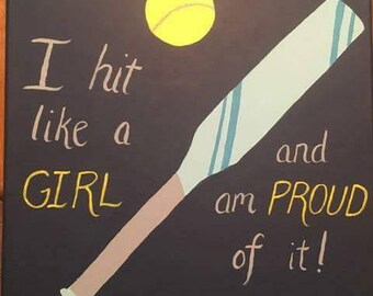 Hit Like a Girl Painting