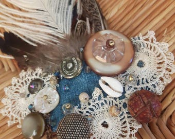 Skagen Stroke of Luck - ATS or tribal fusion belly dance hair clip | Gatsby flapper art deco fascinator 1920 party ball (M)