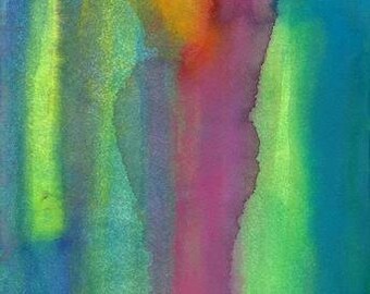 Large Art Print, Abstract Watercolor, 16 x 20, Vessel